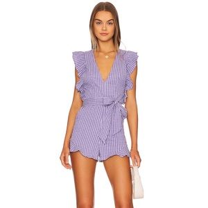 Lovers + Friends Purple Gingham Dress